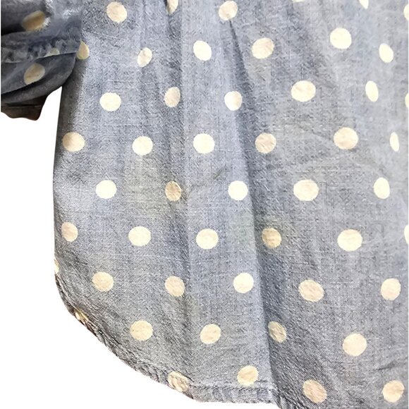 Tommy Hilfiger Womens Blue Polka Dot Button-Up Shirt Size M - Picture 5 of 12